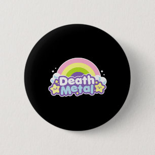 Fun Death Metal Rainbow Halloween Unicorn Rock Con 6 Cm Round Badge