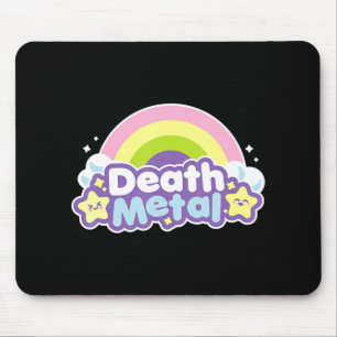 Fun Death Metal Rainbow Halloween Unicorn Rock Con Mouse Pad