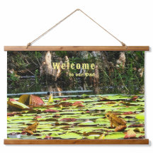 Fun Decor Frog Toad Lily Pad Welcome