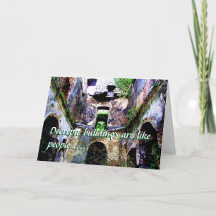 Fun 'Decrepit building' Birthday Card