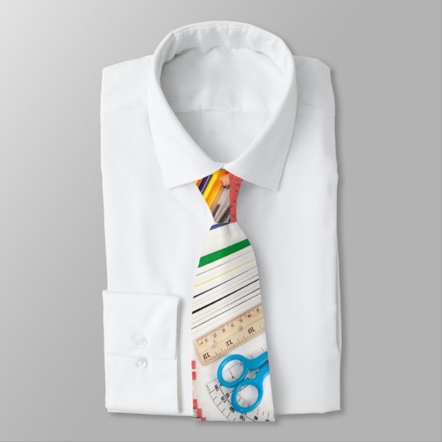 Fun Design Teacher Learning School Novelty Tie (Tied)