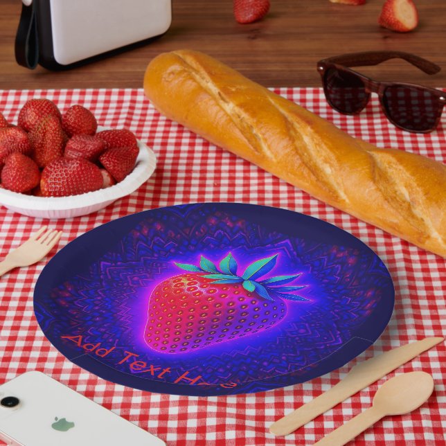 Fun Desserts (Strawberry)  Paper Plate (Picnic)
