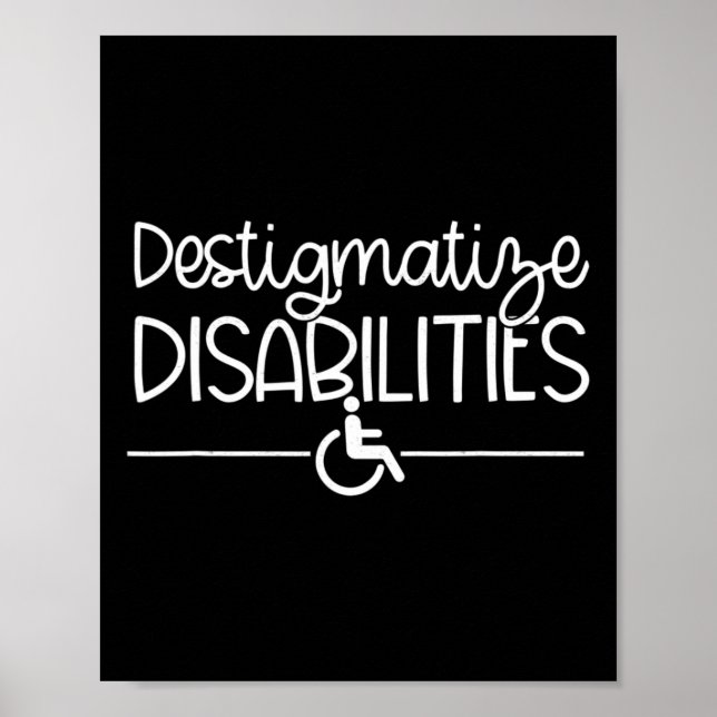 Fun Destigmatize Disabilities slp acceptance Speci Poster (Front)