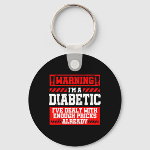 Fun Diabetes Awareness Month Pricks Diabetic Key Ring