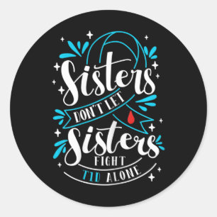 Fun Diabetes Awareness T1D Classic Round Sticker