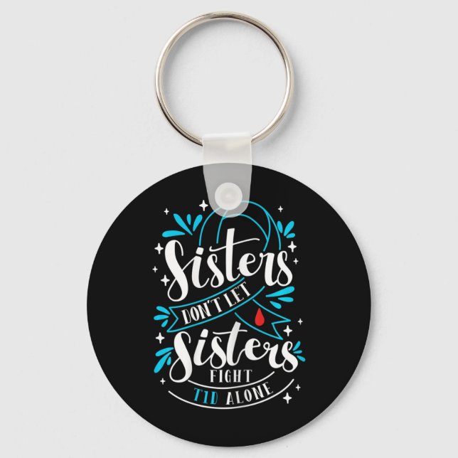 Fun Diabetes Awareness T1D  Key Ring (Front)