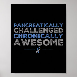Fun Diabetes Awareness - T1d T2d Diabetic Pancreas Poster