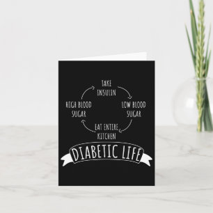 Fun Diabetic Life Cycle Diabetes Awareness Survivo Card