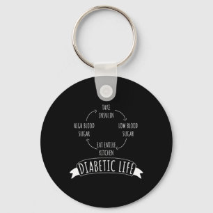 Fun Diabetic Life Cycle Diabetes Awareness Survivo Key Ring