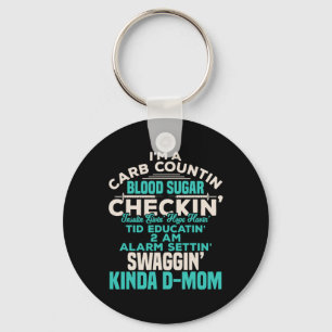 Fun Diabetic Type 1 Diabetes Awareness Support Mum Key Ring