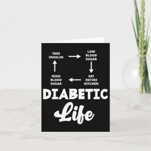 Fun Diabetic Type 1 Diabetes T1d Diabetes Awarenes Card