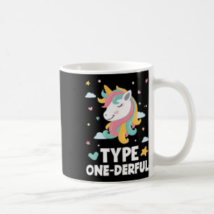 Fun Diabetic Type 1 Diabetes Type One-derful Unico Coffee Mug