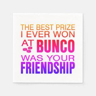 Fun Dice Game Night Bunco Napkin