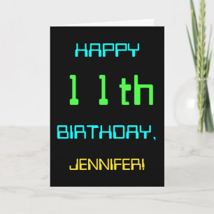 Fun Digital Computing Themed 11th Birthday Card