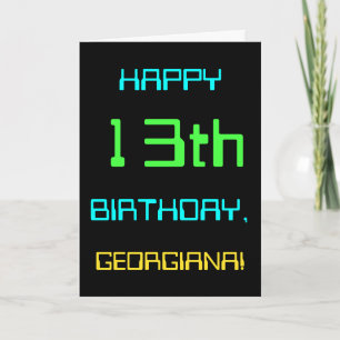 Fun Digital Computing Themed 13th Birthday Card