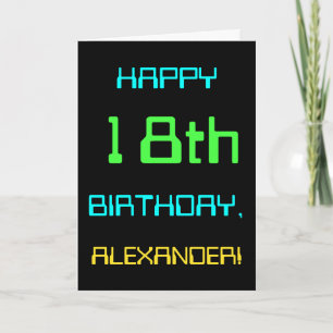 Fun Digital Computing Themed 18th Birthday Card