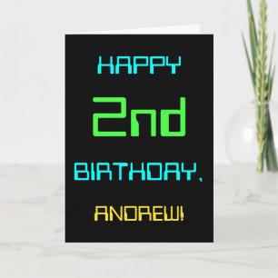 Fun Digital Computing Themed 2nd Birthday Card