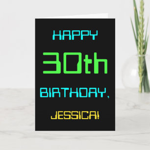 Fun Digital Computing Themed 30th Birthday Card