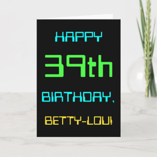 Fun Digital Computing Themed 39th Birthday Card