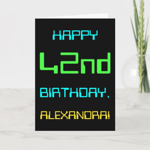Fun Digital Computing Themed 42nd Birthday Card