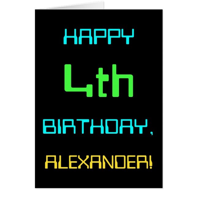 Fun Digital Computing Themed 4th Birthday (Front)