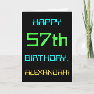 Fun Digital Computing Themed 57th Birthday Card