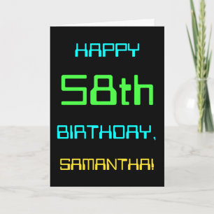 Fun Digital Computing Themed 58th Birthday Card