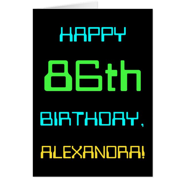 Fun Digital Computing Themed 86th Birthday (Front)