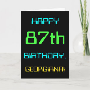 Fun Digital Computing Themed 87th Birthday Card