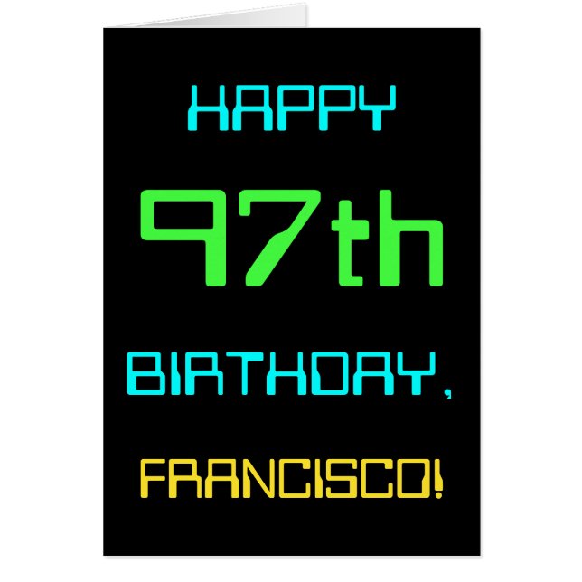 Fun Digital Computing Themed 97th Birthday (Front)