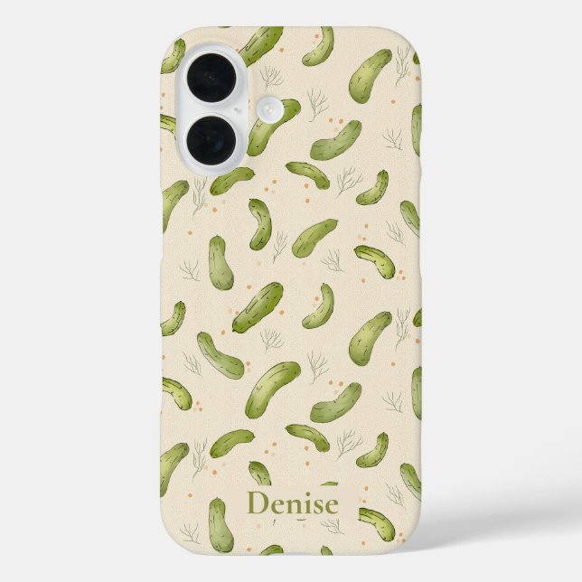 Fun Dill Pickle Pattern Case-Mate iPhone Case (Back)