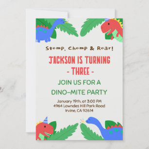 Fun Dino Party Template for Kids