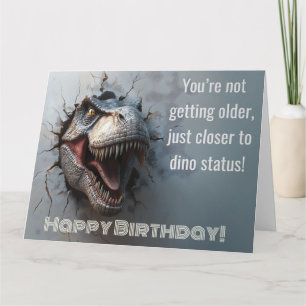 Fun Dino T-rex birthday design Card