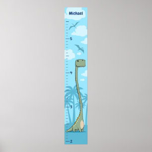 Fun Dinosaur Growth Chart Personalized 