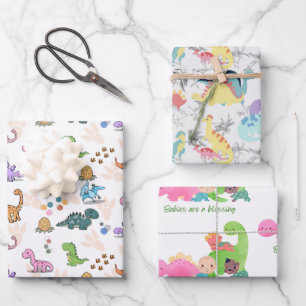 Fun dinosaur party favours, Wrapping paper, Kids Paper Sheet