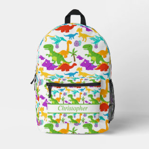 Fun Dinosaur Pattern Colourful Printed Backpack