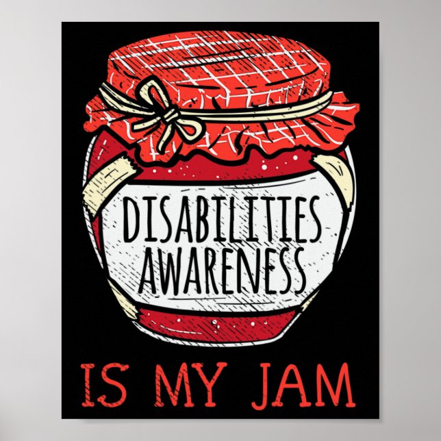 Fun Disabilities Support Saying  Cute Disability A Poster (Front)