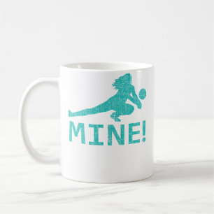 Fun Distressed Mine Volleyball Player Coffee Mug