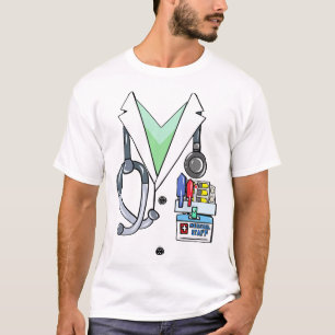 Fun Doctor White Lab Coat Costume Halloween Doctor T-Shirt