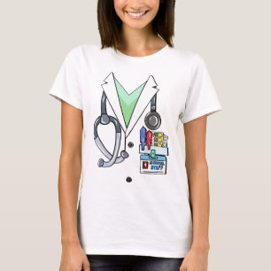 Fun Doctor White Lab Coat Costume Halloween Doctor T-Shirt