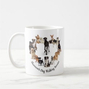 Fun Dog Breed Pet Animals Dog Walking Coffee Mug