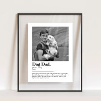 Fun Dog Dad Dictionary Definition with Photo