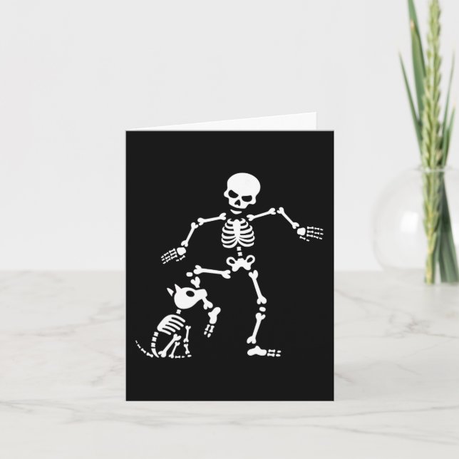 Fun Dog like bones Costume Halloween Card (Front)