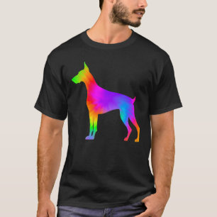 Fun Dog Lover Owner Tie Dye Doberman Pinscher T-Shirt