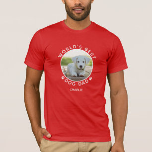 Fun Dog Photo Name White Paw Prints Personalized T-Shirt