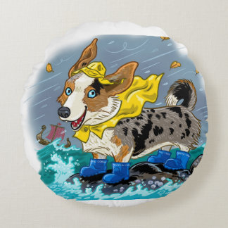 Fun dog Round Pillow