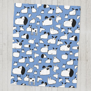 Fun Dogs Blue Fleece Blanket