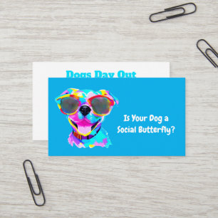 Fun Dogs Day Out Custom Dog Camp Groomer Business Card