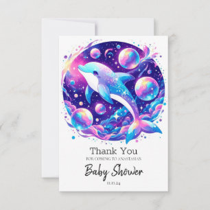 Fun Dolphin Baby Shower Thank You Card