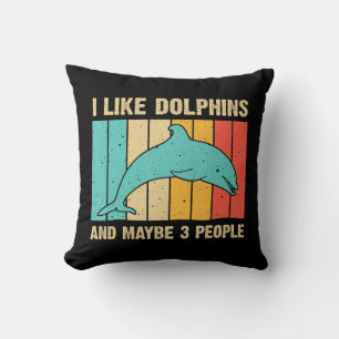 Fun Dolphin Design For Men Women Dolphin Lover Bel Cushion